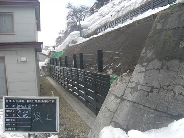 小樽梅ヶ枝（3）外急傾斜地工事